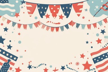 Obraz premium Illustration cards blank template for text of Memorial Day Sale