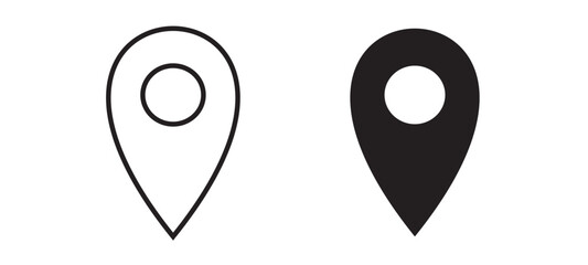 Location Pin, Map Pin, Place, Location, Address, location icon. Vector map pin.