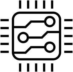 Fototapeta premium Circuit board icon icon .Technology icon . Electronic tech icon . Vector