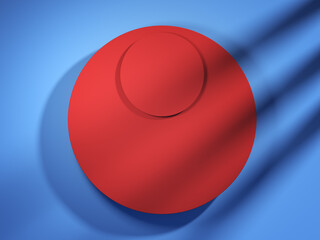 Minimalism abstract background, pedestal. 3D illustration. 