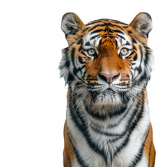 Fototapeta premium A tiger isolated on transparent background, Ai Generative