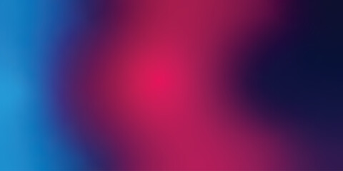 Glowing abstract red and blue neon light on a dark gradient background. Vector illustration