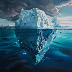 Obraz premium Iceberg Business Strategy and Learning Theory