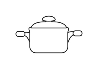 シンプルな両手鍋のイラスト