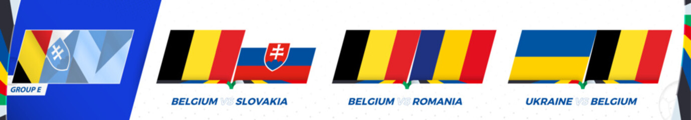 Fototapeta premium Belgium football team games in group E of International football tournament 2024.