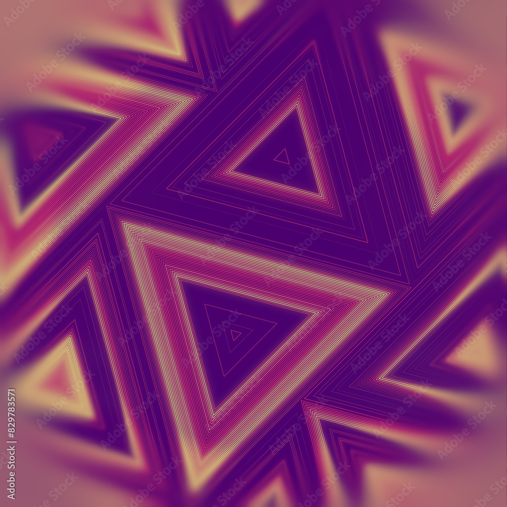 Aufkleber 3d rendering illustration of an interesting and dynamic geometric pattern