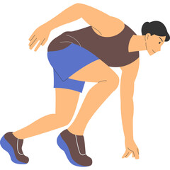 Runner Athlete Illustration