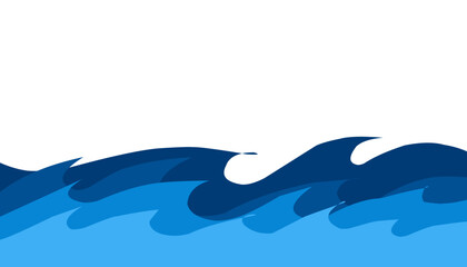 Illustration of blue sea water background. Perfect for wallpaper, background, banner, brochure, book cover, magazine