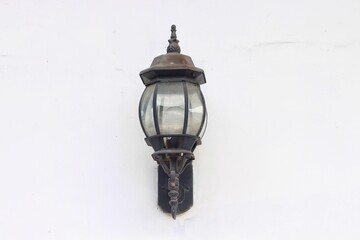 Design European style garden lamp. Light Exterior Outdoor building.