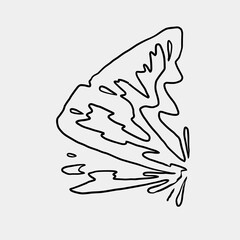 Splash, water, smooth lines. Stylized abstract image Vector graphics