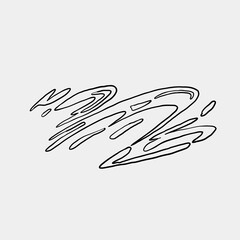 Splash, water, smooth lines. Stylized abstract image Vector graphics