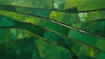 green oil paint abstract fields top view background, textured lands,wallpaper