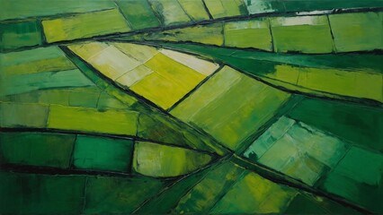 green oil painting abstract fields top view backdrop, textured lands wallpaper