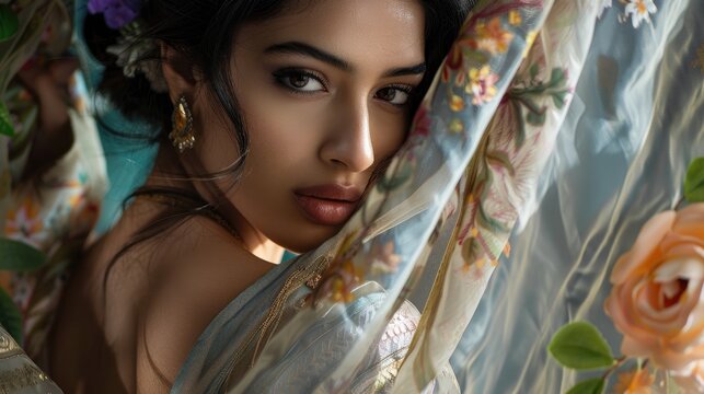 Rajesh Devasani Brand SA 112 Presents a Multi Colored Designer Saree featuring a Creative Floral Pattern