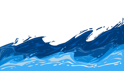 Illustration of blue sea water background. Perfect for wallpaper, background, banner, brochure,...