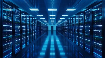 Fototapeta premium Illustrate a comparison chart of various data storage solutions, such as cloud storage, on-premises servers, and hybrid systems. Highlight the pros and cons of each.
