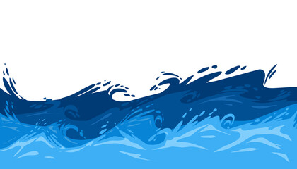 Illustration of blue sea water background. Perfect for wallpaper, background, banner, brochure,...