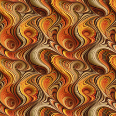 Obraz premium Vibrant colorful seamless pattern with wavy shapes