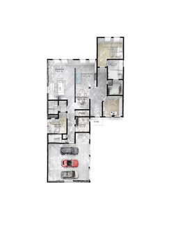 Cretive floor plan for marketing