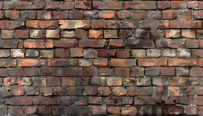 Obraz premium Authentic Brick Wall Textures, High-Resolution Brick Wall Backgrounds, Weathered Brick Wall Surfaces, Seamless Brick Wall Backgrounds, Detailed Brick Wall Close-ups