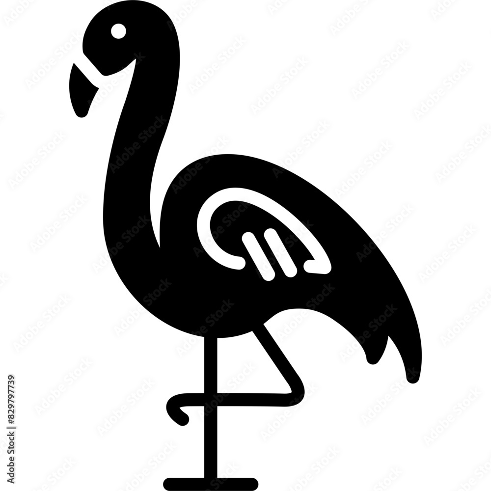 Canvas Prints Flamingo Icon