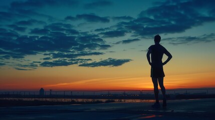 In the quiet before dawn, a runner stands at the starting line, heart pounding with anticipation. The marathon ahead promises both challenge and triumph, a true test of endurance and spirit.