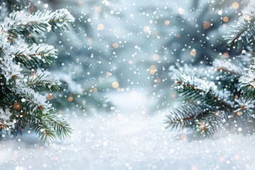 Serene snowy landscape  ideal backdrop for memorable holiday gatherings in winter beauty