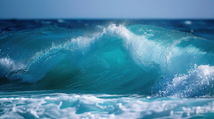 Fototapeta premium crystal blue ocean waves