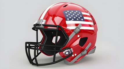 Fototapeta premium American football helmet mockup With USA Flag decal