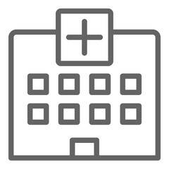 Hospital icon, vector illustration, simple design, best used for web