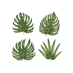 Fototapeta premium Spring Leaf Seamless Background Pattern 