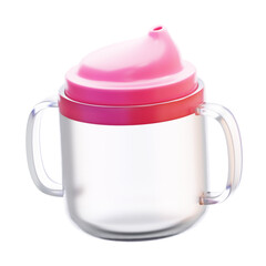 BABY CUP 3D ICON ILLUSTRATION