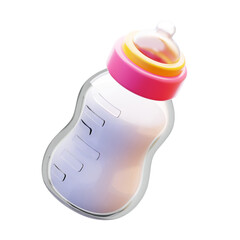 BABY MILK BOTTLE 3D ICON ILLUSTRATION