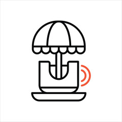 Tea Cup Ride vector icon