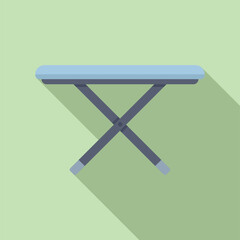 Minimalist graphic of an ironing board with shadow, using a modern flat design aesthetic