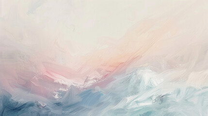 Fototapeta premium Soft hues blending seamlessly into one another, evoking a sense of tranquility in an abstract oil painting backdrop.