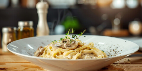 Creamy Chicken Pasta Spaghetti Delicious Italian Dish