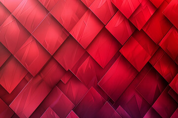 Striking dynamic gradient with geometric diamond shapes in vivid crimson.