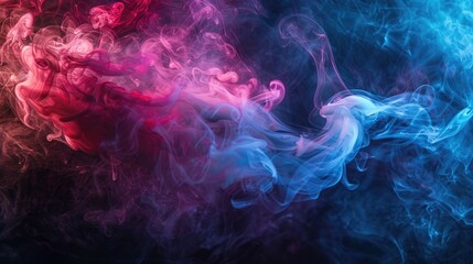 Obraz premium Vibrant smoke set against a dark backdrop