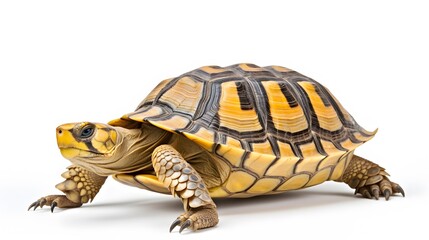 Obraz premium Realistic tortoise isolated on white background. Generative AI.