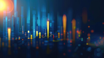 Stock Market Candlestick Charts Background