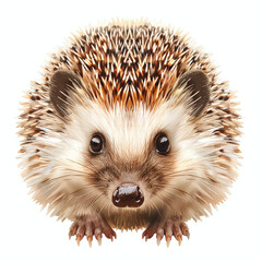 Obraz premium Hedgehog, realistic style, white background