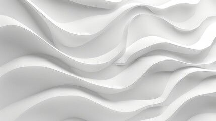 Obraz premium Seamless wave-like forms in white against a clean background, highlighting minimalist design.