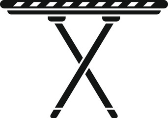 Vector illustration of a simplistic road barrier sign icon isolated on a white background