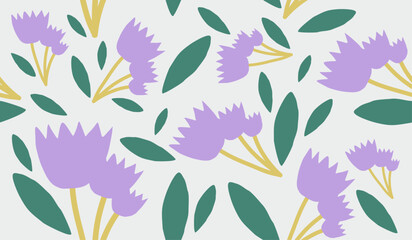 Floral seamless pattern design vector