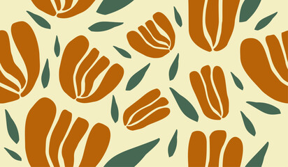 Floral seamless pattern design vector