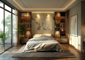 Obraz premium Modern Bedroom Interior Design: Inspiration for Your Dream Space