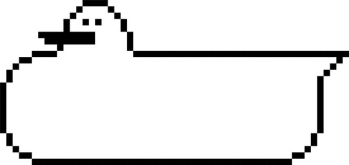 8bit retro game animal pet bird pixel text box memo speech bubble balloon, icon sticker keyword planner banner, flat png transparent element design