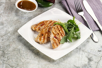 Grilled turkey breast fillet steak