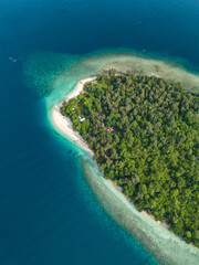 Aerial View of Nusa Itu Islands in Pasanea Village, Central Maluku, Indonesia